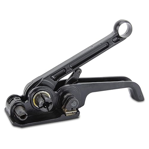 MYFAMIREA Heavy Duty Banding Strapping Kit with Tensioner Tool, 1/2' x 3500FT Polypropylene Plastic Packaging Strapping, 300 Metal Seals, Sealer Tool for Pallets, Logistics, Warehouse (Red) - Poueer