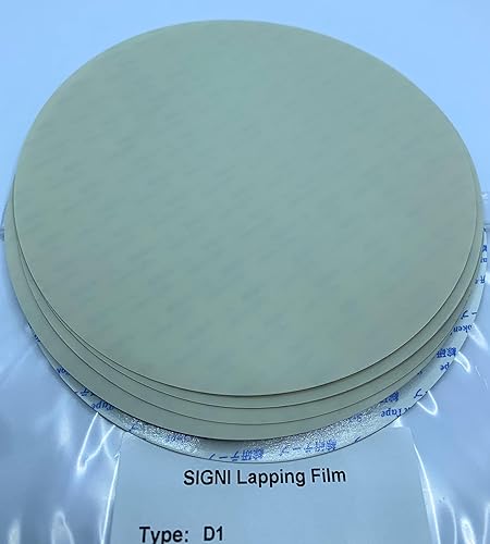 SIGNI Diamond Precision Lapping Microfinishing Film PSA Backing 5 inch (0.5 Micron, 5 Pack) - Poueer