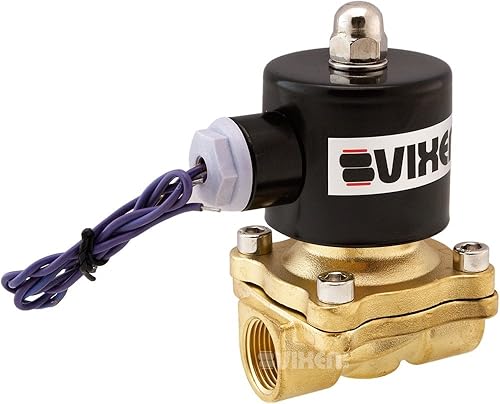 Vixen Air 1/2' NPT Air Ride Suspension High Flow Electric Air Valve (Solenoid) 210 PSI (2-Pack) with One 1/2' Flow/Dump Control Valve VXF2012M-2 - Poueer