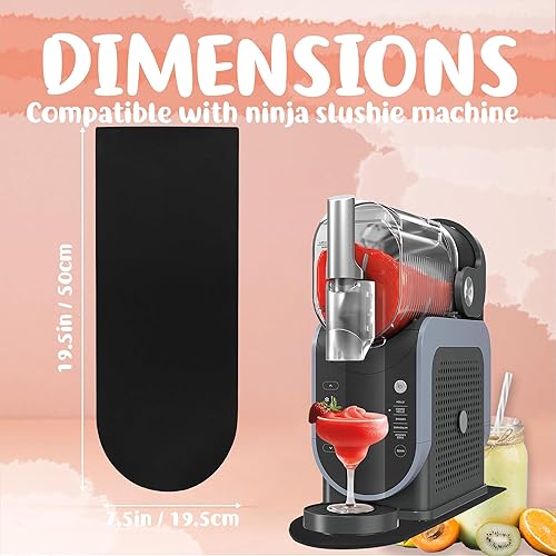 Slushie Machine Dust Cover and Sliding Mat BUNDLE Compatible with Ninja Sluchie Machine, Black - Poueer