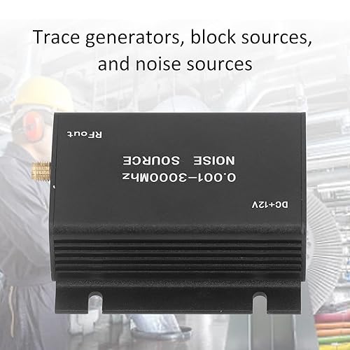 Broadband Noise Source Generator - DC 12V, 0.001‑3000MHZ Versatile RF and Microbillow Testing Tool with Stable SMA Output for Engineers and Hobbyists (US Plug) - Poueer