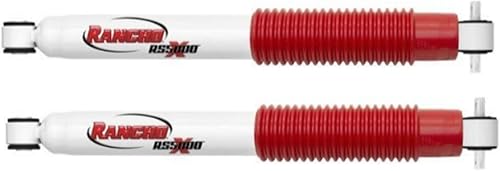 RS5000X Series Set of Front & Rear Shocks fits 1997 2006 Wrangler TJ with 2.5' Lift - Accommodates Larger Wheels - Includes TrendsAuto Decal - Poueer