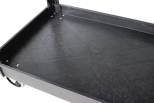 MaxWorks 80855 500-lb Utility Service PP Cart With Two Trays and Wheels 30 Inch X 16 Inch Overall Dimensions - Poueer