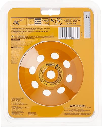 DEWALT Concrete Grinding Wheel, Double Row, Diamond Cup, 5-Inch (DW4777) - Poueer