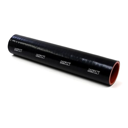 HPS 1.25' ID, 12' Length, Silicone Coupler Tube Hose, High Temp 4-Ply Reinforced, 80 Psi Max. Pressure, 350F Max. Temperature, ST-81103-BLK, Silicone, Black - Poueer