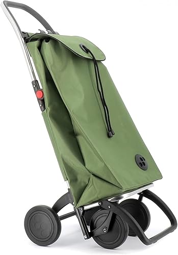 Rolser I-Max MF 4 Wheel Foldable Shopping Trolley - Orange - Poueer