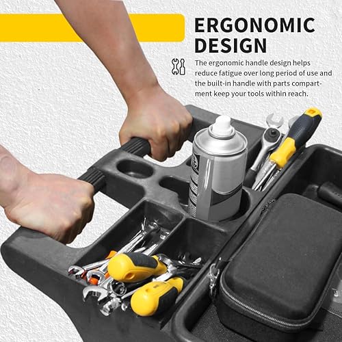 MaxWorks 80855 500-lb Utility Service PP Cart With Two Trays and Wheels 30 Inch X 16 Inch Overall Dimensions - Poueer