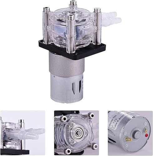 Peristaltic Pump 500ml per Min Metering Pump Vacuum Pump with Adjustable Flowing Direction Function for Lab Experiment (Black) - Poueer