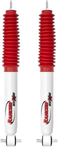 RS5000X Series Set of Front & Rear Shocks fits 1997 2006 Wrangler TJ with 2.5' Lift - Accommodates Larger Wheels - Includes TrendsAuto Decal - Poueer
