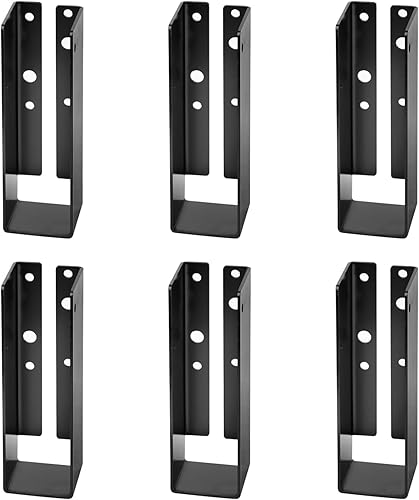 12PCS Concealed Joist Hangers, Concealed Flange Light Joist Hanger for Wood Rail, 2”x 4” Q235 Steel Joist Brackets - Poueer