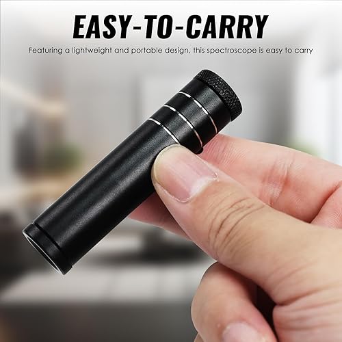 Focusing Spectroscope Prism Gem Spectroscope with Adjustable Focus Gemology Spectrometer Gemological Testing Tools Aluminum Body for gemological Testing, Antique, Fairs, and Gemstone Identification - Poueer