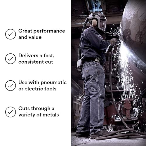 3M Silver Cut-Off Wheel, 87458, T1, 3 in x .035 in x 3/8 in, Pack of 25, Precision Shaped Grain, Pipe Cutting, Stainless and Mild Steel, Metal Fabrication, Metalworking - Poueer