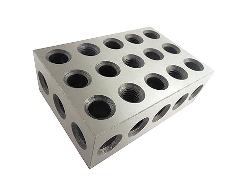 2-4-6 Blocks Matched Pair (2 Each), Hardened Steel RC 55-62, 23 Holes (2x4x6 Inches) 246 Precision Ground Machinist Set Up Blocks TTW246 - Poueer