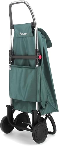 Rolser I-Max MF 4 Wheel Foldable Shopping Trolley - Orange - Poueer