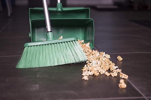 Remco - A Vikan Company 62504 Lobby Dustpan with Broom, Polypropylene/Polyester/Aluminum, 7' X 14' Bin, 37' Handle, Red - Poueer